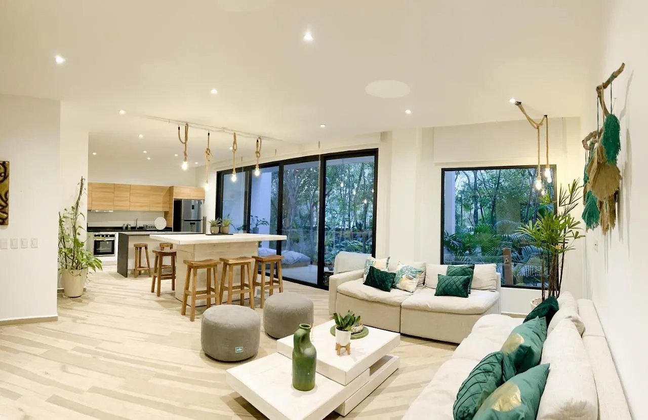 El Refugio Verde En La Veleta Espacioso Y Acogedor Con Top Amenities 2 Dormitorios Tulum Apartment